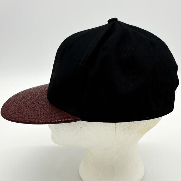 Vtg Bozkee Arizona Diamondbacks Baseball Hat Black Red Snakeskin Bill Snapback - Picture 4 of 9